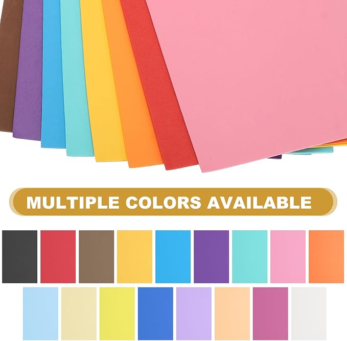 uxcell 10 Pcs Orange EVA A4 Foam Sheets Crafts, 12 x 8 Inch Foam Paper - Image 4