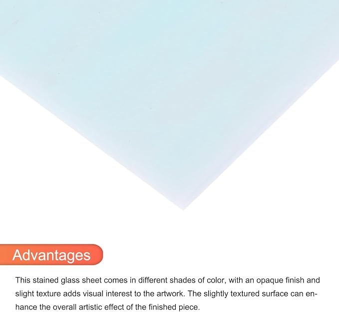 MECCANIXITY 2 Pcs Stained Glass Sheet Mosaic Tile 7.9 Inch x 5.9 Inch Light - Image 4