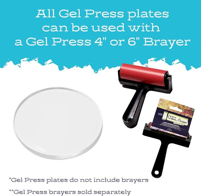 Gel Press Monoprinting Print Plate – 6” Circle Gel Plate - Image 6
