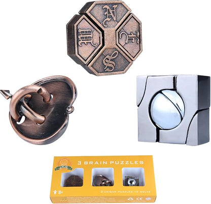 Brain Teaser Puzzle for Adults Puzzles Metal Hole Lock Adult Educational Toy by LFLQ