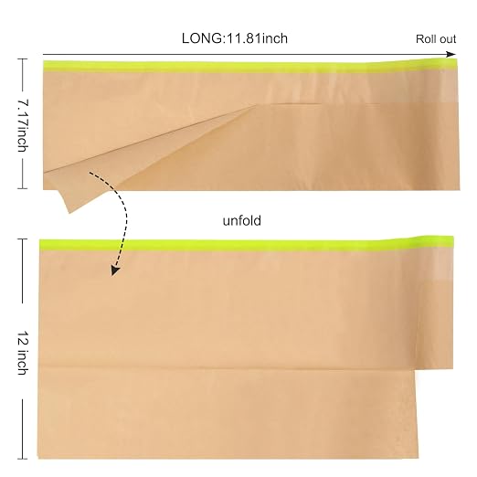 2 Roll 12Inchx50Feet Pre-Taped Masking Paper Roll - Image 2