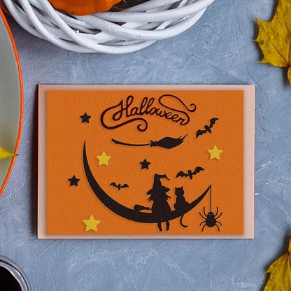Metal Halloween Die Cuts Moon Cat Spider Star Witch Cutting Dies Embossing - Image 3