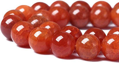 10mm 36pcs Natural Red Dragon Vein Agate Stone Beads - Image 3