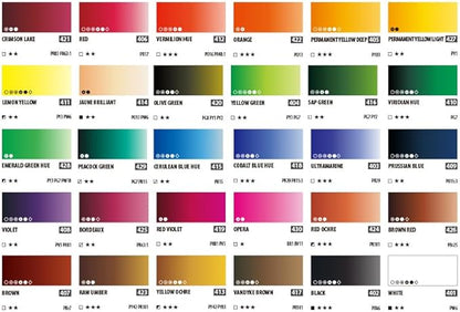ShinHan Professional Watercolor Paint 7.5ml Tubes 30 Color Set - Image 2