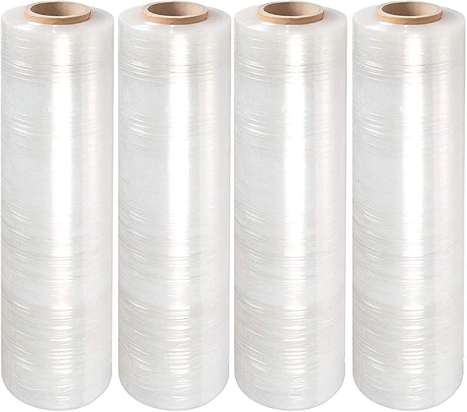 PackageZoom 8 Rolls 15" x 1500 Ft Stretch Wrap Heavy Duty, 55 Gauge High by packagezoom