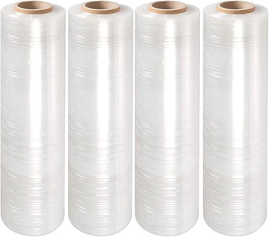 PackageZoom 8 Rolls 15" x 1500 Ft Stretch Wrap Heavy Duty, 55 Gauge High by packagezoom
