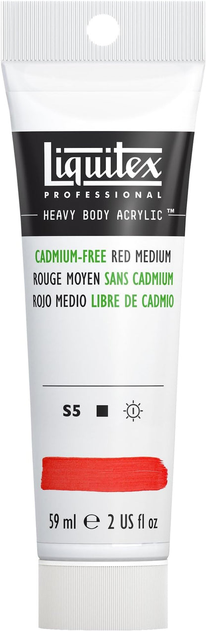 Liquitex Professional Heavy Body Acrylic Paint, 2-oz Tube, Cadmium Free Red by Liquitex