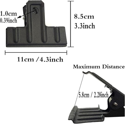 Locci Black Large Bull Clips, Jumbo Binder Clips - Image 2