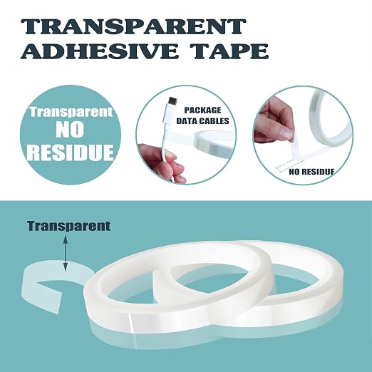 2 Rolls 10mm x33m Clear Heat Tape, Transparent High Temperature Heat Resistant - Image 4