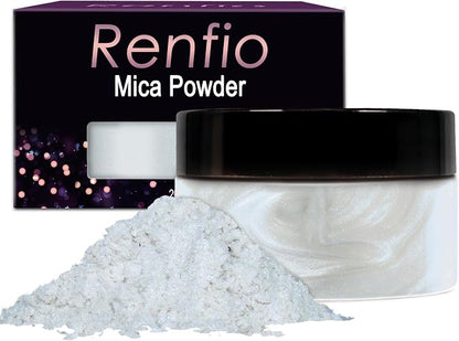 Renfio 100g Mica Powder Pigment, Metallic Natural Dye Mineral Pearl Shimmer by Renfio
