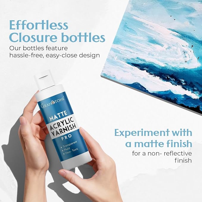 GRANOTONE Acrylic Artist's Varnish | Matte Finish | Non-Yellowing | Non-Toxic | - Image 5