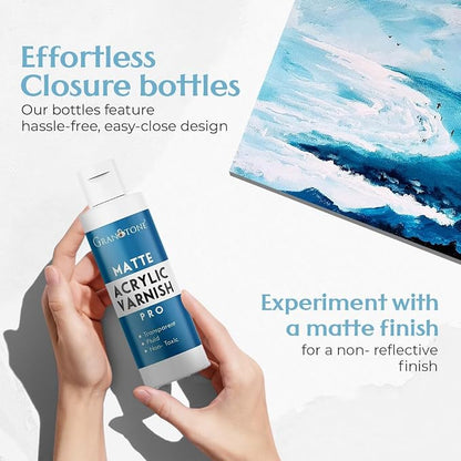 GRANOTONE Acrylic Artist's Varnish | Matte Finish | Non-Yellowing | Non-Toxic | - Image 5