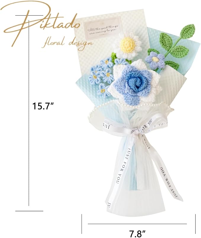 Hand-Woven Flower Bouquet Finished（1pcs） - Image 3