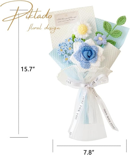 Hand-Woven Flower Bouquet Finished（1pcs） - Image 3