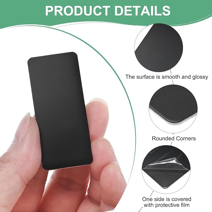 20-Pack Anodized Aluminium Laser Engraved Mount Metal Plate 2x1x0.03 Inch - Image 2