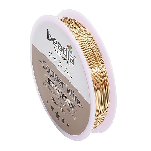 KC Gold Copper Wire 0.4mm Bead Cord by Beadia