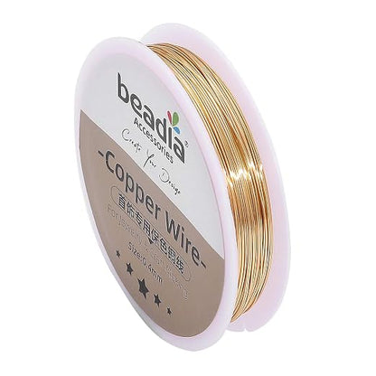KC Gold Copper Wire 0.4mm Bead Cord by Beadia