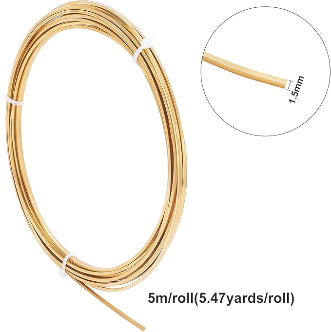 BENECREAT 16.4 Feet Square Brass Wire - Image 2