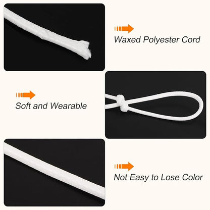 MECCANIXITY Waxed Cord 3mm Waxed Polyester Cord 44 Yard Wax String - Image 3
