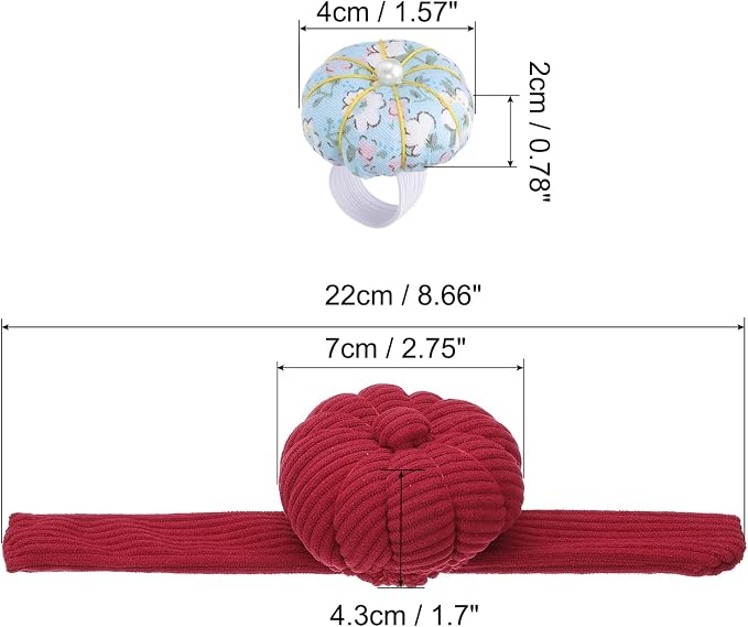 PATIKIL Wrist Pumpkin Pin Cushion, Snap Pin Cushion - Image 2
