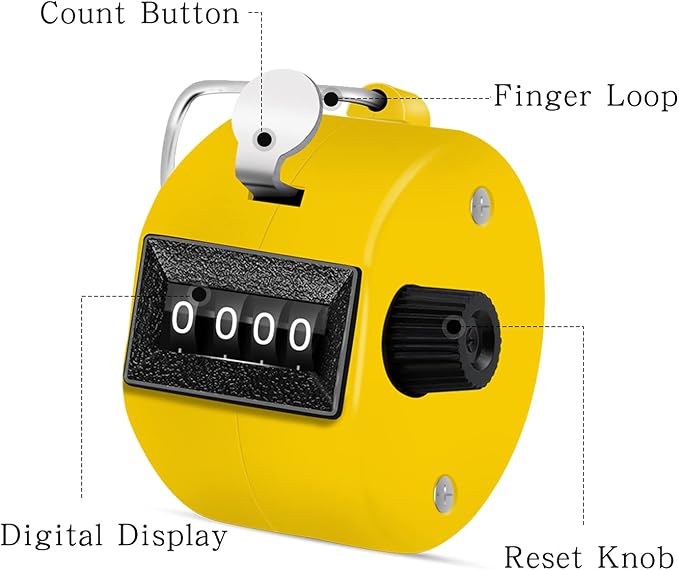12 Pcs Hand Tally Counter 4-Digit Lap Counter Clicker, Manual Mechanical - Image 4
