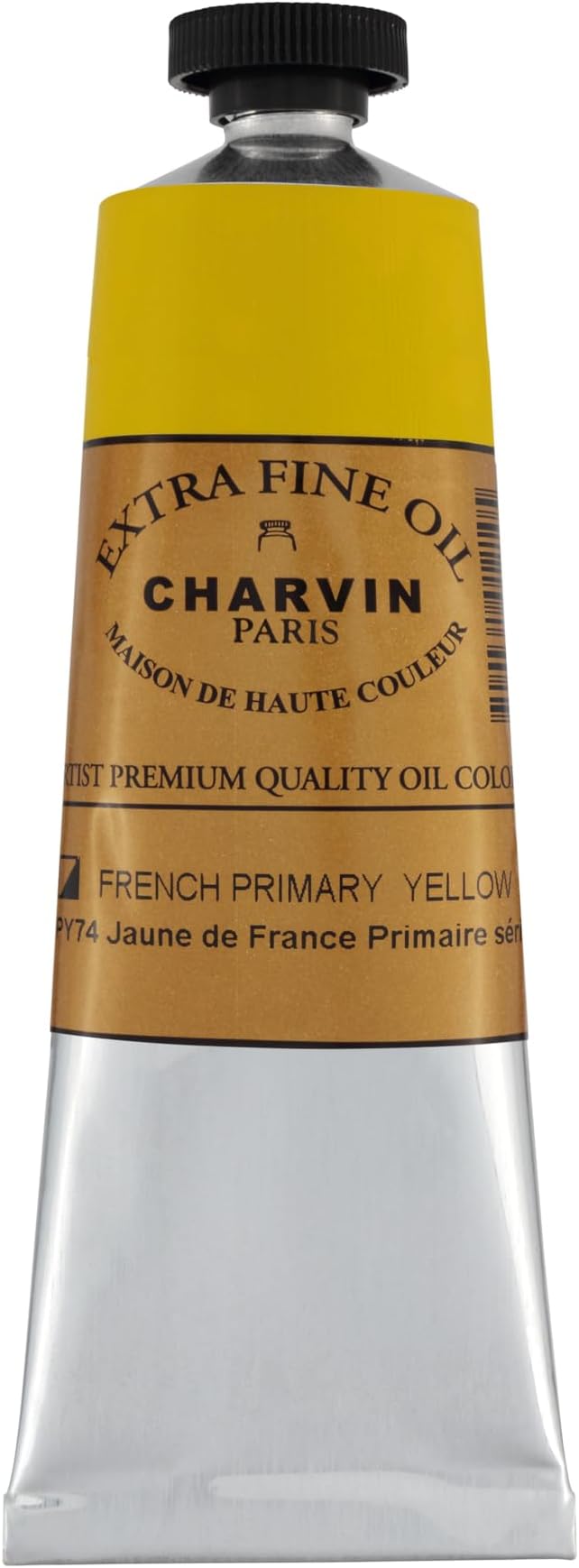 Charvin Extra Fine Oil Paint, French Yellow Primary 60 ml - Image 2