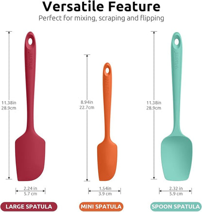 U-Taste Silicone Baking Spatula Set: 600ºF High Heat Resistant, Food Grade - Image 2
