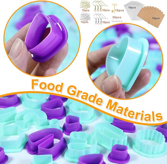 PTFJZ Polymer Clay Cutters for Earring Making - Image 5