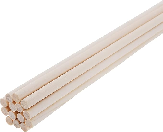 Mandala Crafts Wood Sticks Wooden Dowel Rods 36 Inches Wooden Sticks by MandalaCrafts
