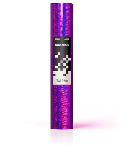 Mosaic+ Purple Brushed Holographic 1ft x 5ft Crafting Vinyl Crinkle-Free 8yr UV - Image 2