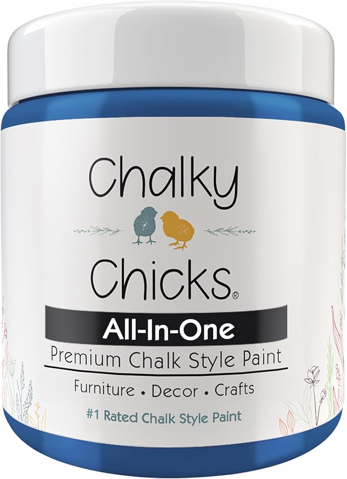 Chalky Chicks 8 Fl Oz Matte Denim Chalk Paint by ChalkyChicksFurniturePaint