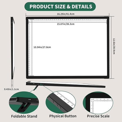 HIUKCOLED A3 Built-in Tilt Stand Light Tracing Box - Image 5
