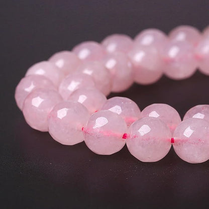 90pcs 4mm Natural Rose Pink Quartz Crystal Faceted Stone Beads - Image 3