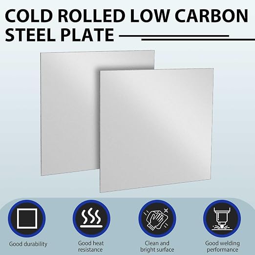 1 Pcs 16 Gauge 8 x 8 Inch Metal Steel Sheet Steel Plate Mild Carbon Cold Rolled - Image 4