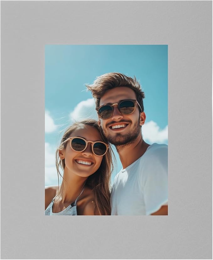 Picture Mats, 8 x 10 for 5 x 7 Pictures Acid Free White Core Bevel Cut Frame by uxcell