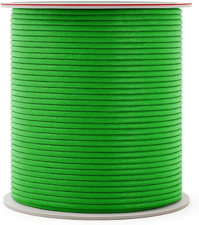 Mandala Crafts 2mm 109 Yards Green Cotton Waxed Cord by MandalaCrafts