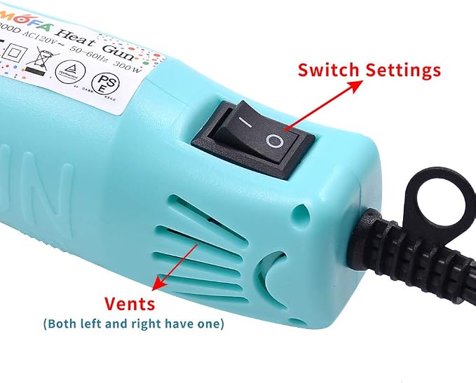 mofa Resin Heat gun, 6.6ft Cable 300W Hot Air Gun - Image 4