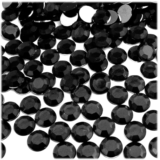 The Crafts Outlet 144pc Flatback Acrylic Rhinestones Round 10mm - Image 6