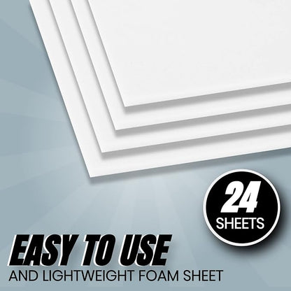 24 Ct Sheets White EVA Cosplay Foam in 9” x 12’’ Sheets; High Density Thick - Image 6