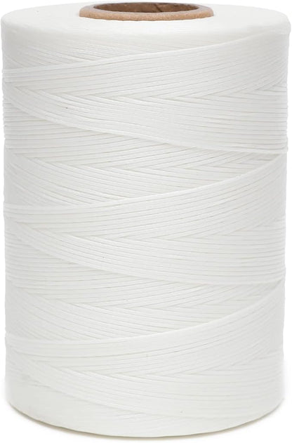 Waxed Thread, 852Yds 150D 0.8mm Flat Polyester Wax Thread by EXKALAFUL