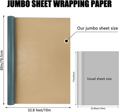 NESCCI Oversized Matte Wrapping Paper, Double Sided Solid Color Pearly-Lustre - Image 2
