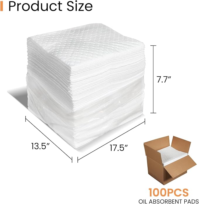 Smaafit Oil Absorbent Pads Heavyweight Dimpled Pad Garage Accessories, Oil-Only - Image 2