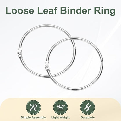 PATIKIL 3" x 3.2" Loose Leaf Binder Rings - Image 3