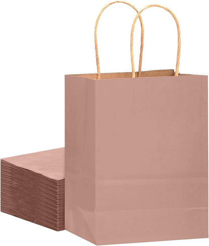 qiqee 32-Packs Cinnamon Pink Paper Gift Bags - Image 4