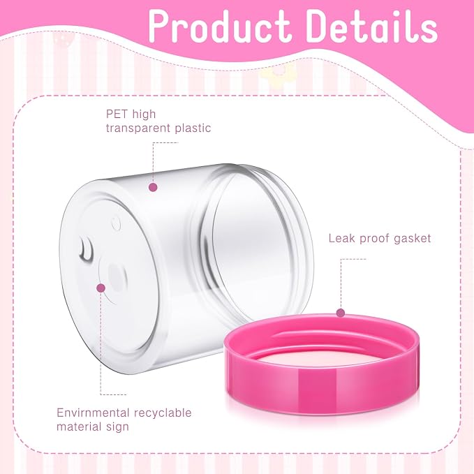 SATINIOR 12 Pack 8 oz Plastic Container Jars - Image 4