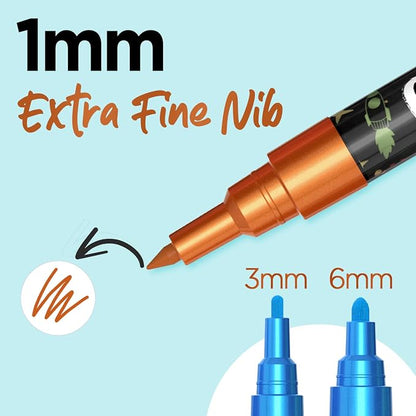 Chalkola Extra Fine Tip Metallic Chalk Markers - Image 3