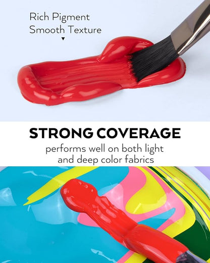 Nicpro 14 Colors Permanent Fabric Paint Soft Fabric Paint - Image 8