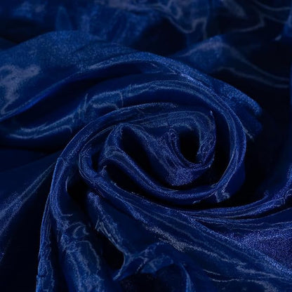 Fynite Navy Blue Organza Fabric by The Yard | 10 Yard Long | 44" Wide | Bridal by FYNITE