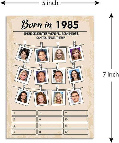 40th Birthday Party Games, Born in 1985 Games, Birthday Party Supplies - Image 2