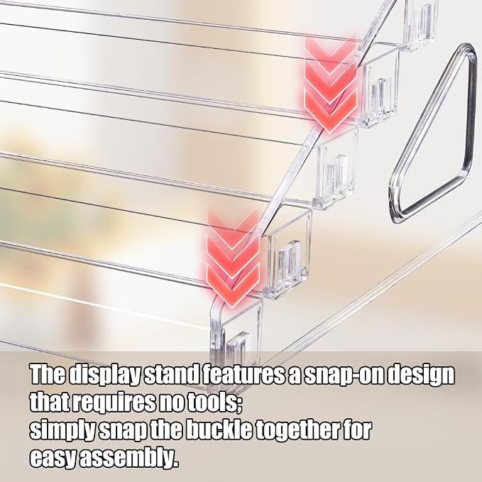 Trading Card Display Stand, 7-Tier Greeting Card Display Stand, 12 in Acrylic - Image 3